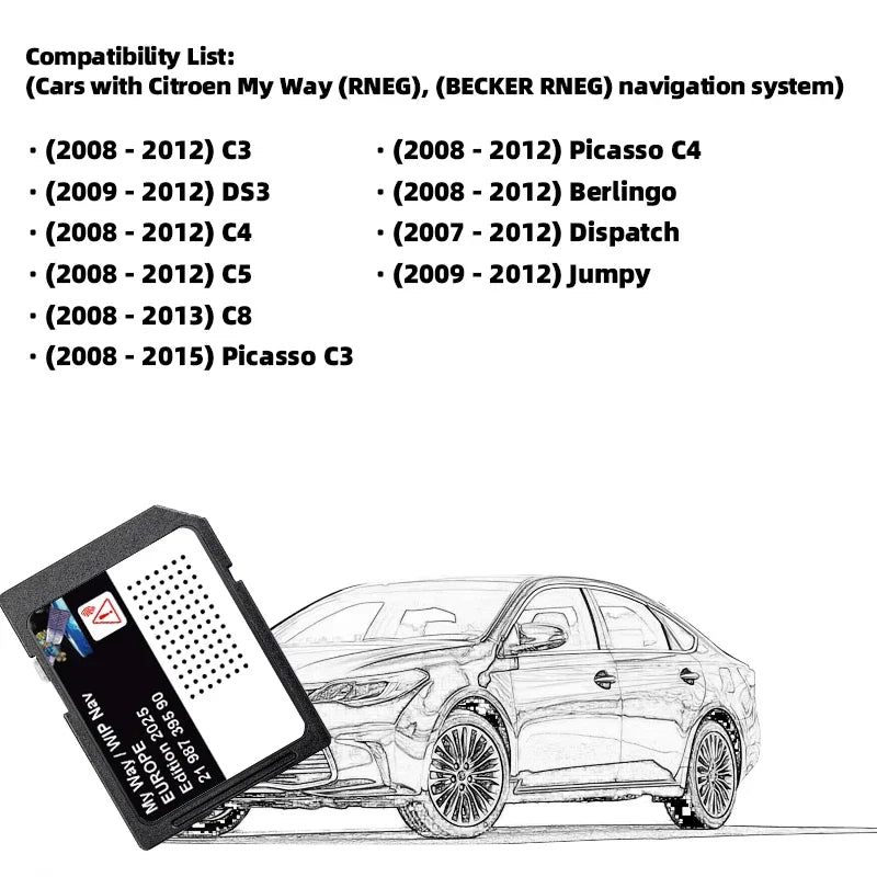 Citroen MyWay Morocco Map Update 2025 &ndash; 16GB Card Included CHINA / for Citroen My Way