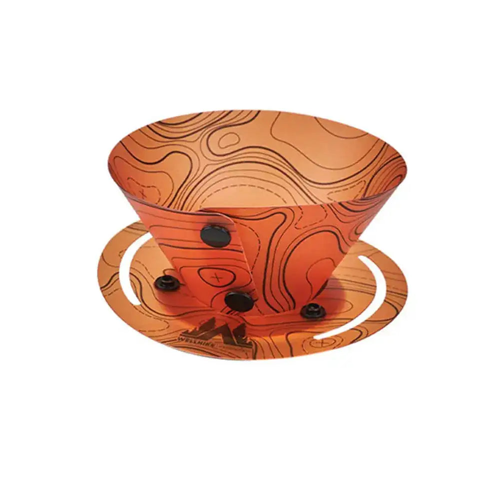 Outdoor Portable Foldable Camping Tableware Food Grade OrangeCoffee funnel