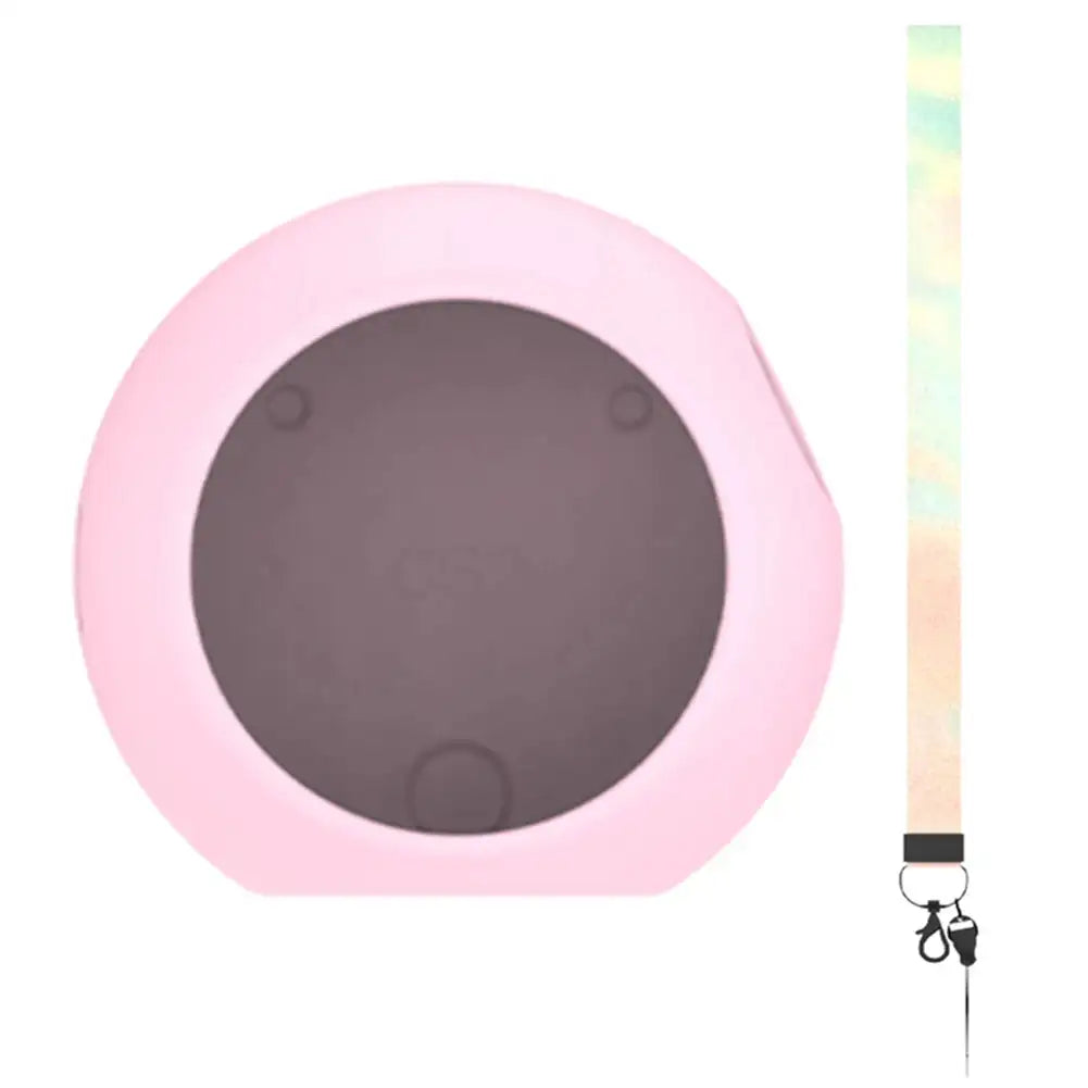 Silicone Cover Case Shockproof Silicone Protective Case with Lanyard Soft Skin Cover for Punirunes Interactive Digital Toy Cover Pink