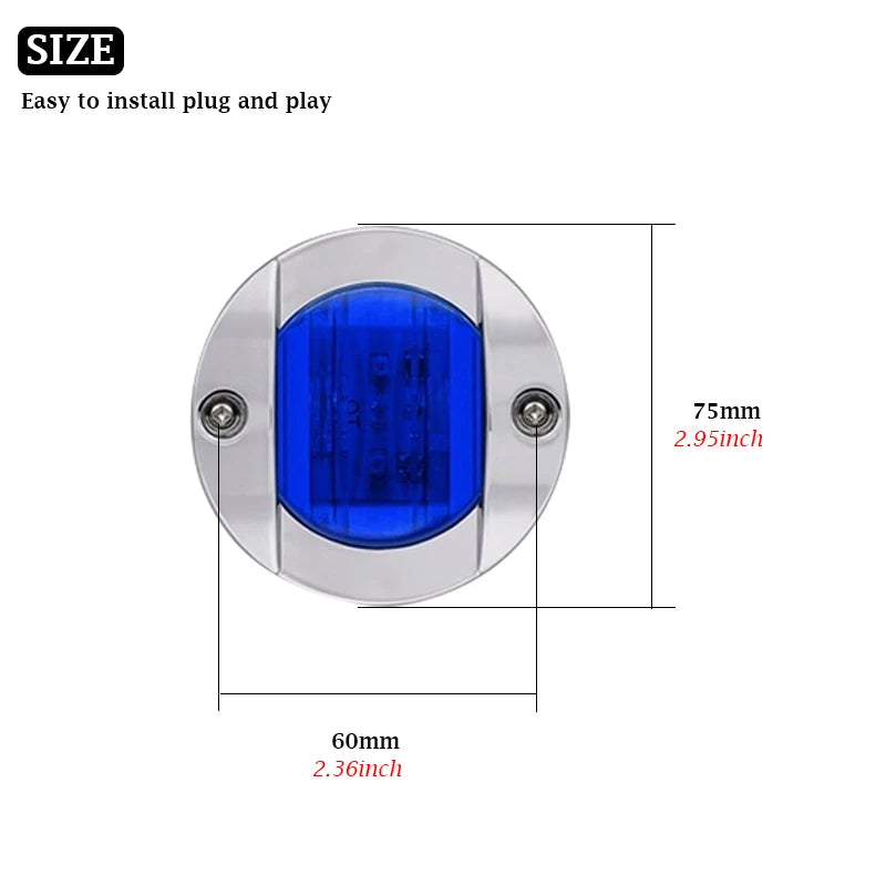 Dual 12V LED Boat Navigation Lights - Waterproof Marine Signal Lamps