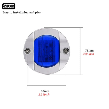 Dual 12V LED Boat Navigation Lights - Waterproof Marine Signal Lamps