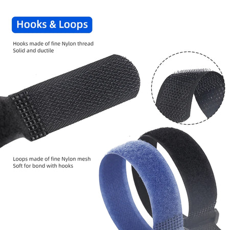 Deemount Bicycle Hook Loop Tape &ndash; Durable Nylon Fastening Straps