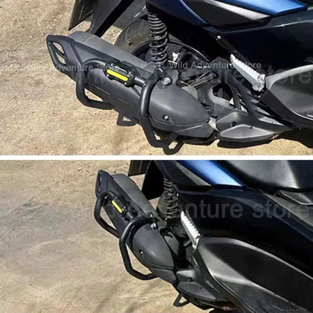 For YAMAHA NMAX155 NMAX 155 Motorcycle Exhaust Guard Cover Exhaust Crash Muffler Pipe Fairing Frame Guard Bar Bumper Accessories by InterCyprus Trading Ltd