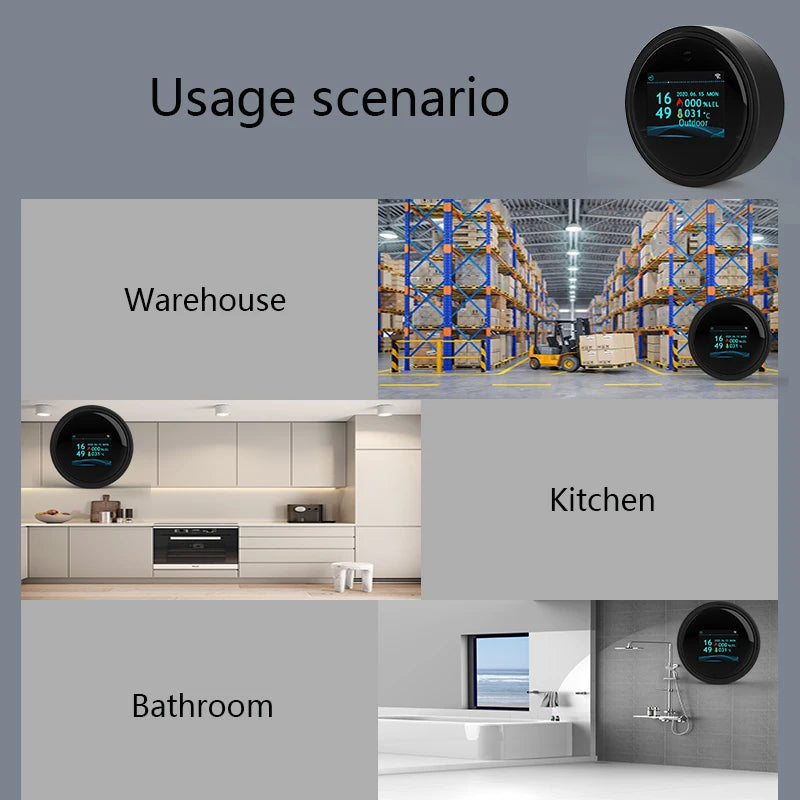 GS91 Gas Detector &ndash; WiFi Tuya Smart Alarm With LCD Display