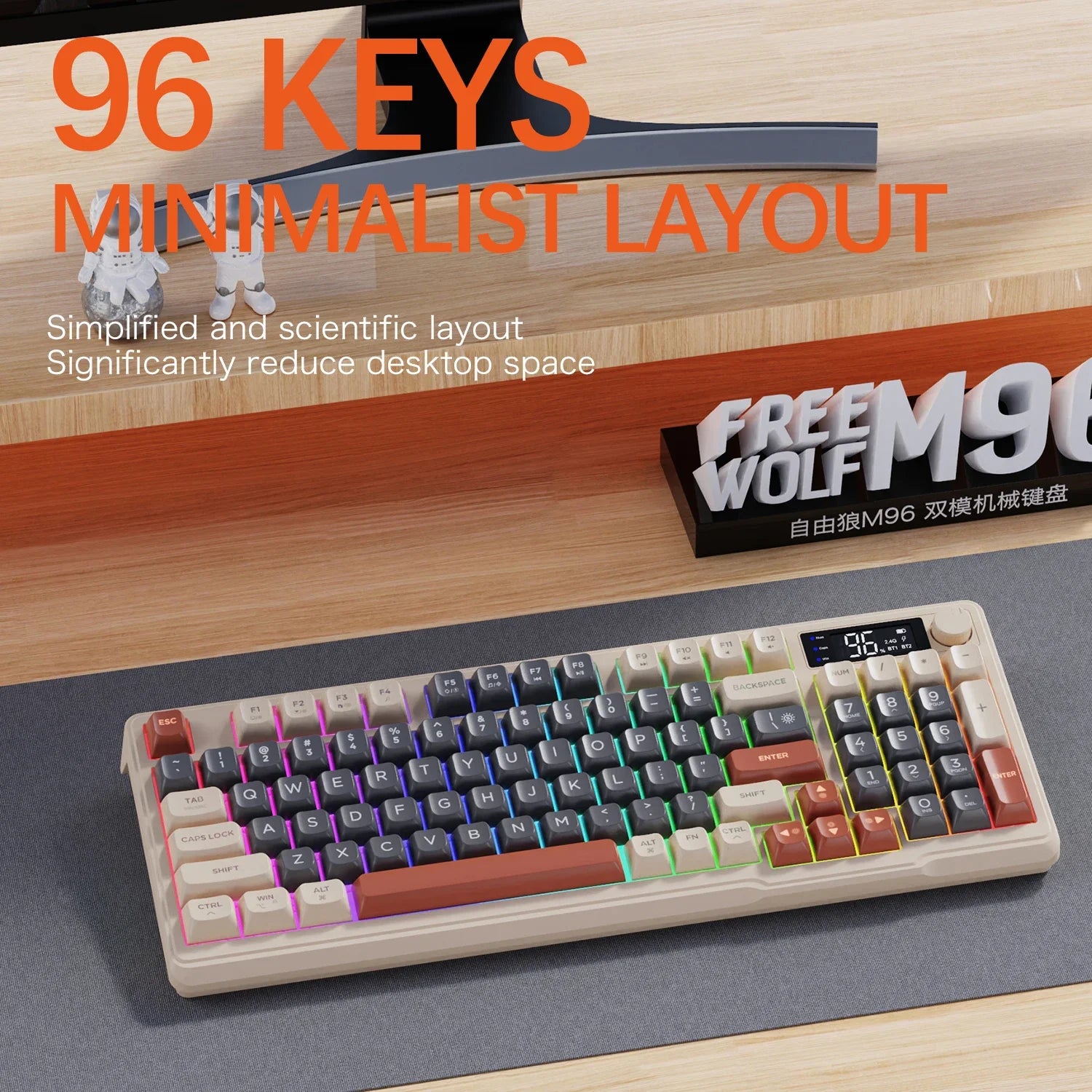 M96 Wireless Keyboard &ndash; Dual-Mode Multi-Device Gaming
