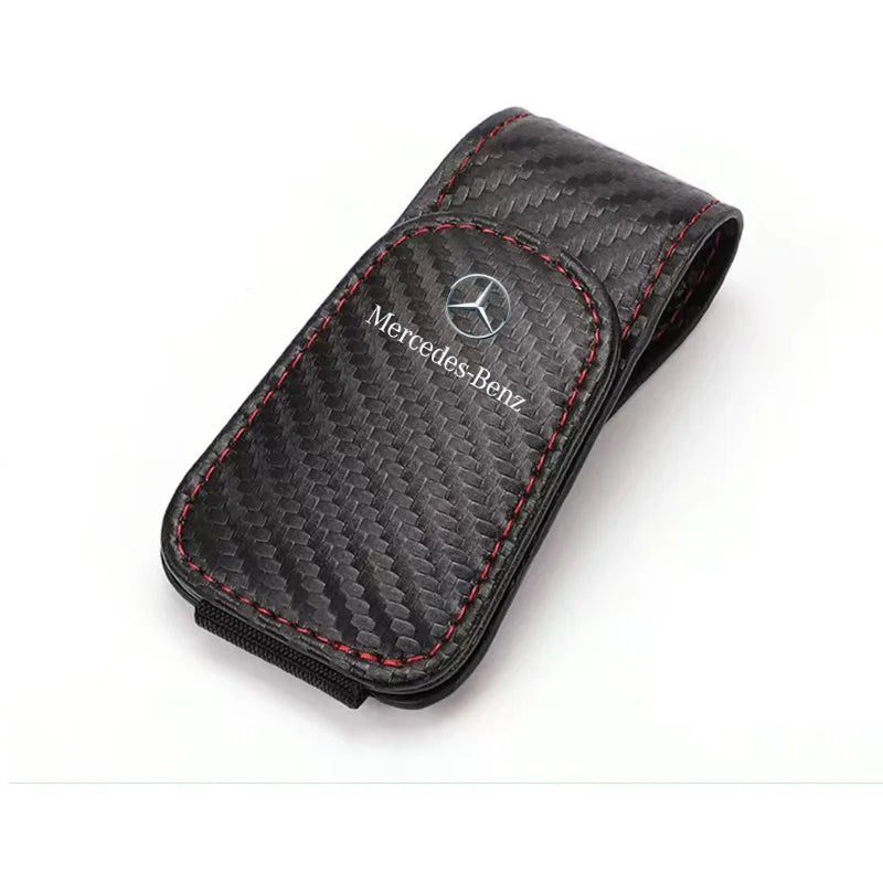 Car Sunglasses Holder Clip for Mercedes Benz AMG GLE GLC - Stylish Auto Eyewear Accessory Carbon Fibre / For Mercedes Benz