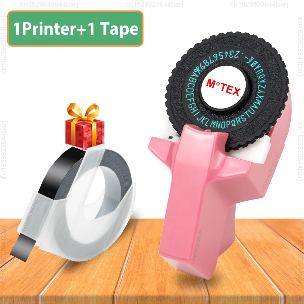 Motex E101 Portable 3D Embossing Label Printer &ndash; Compact Pink Printer