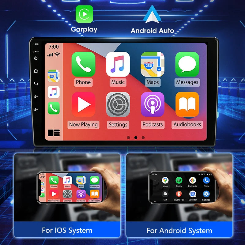 Autorádio pre Opel Astra Android 12 Double DIN s CarPlay a Android Auto, 7-palcový dotykový displej