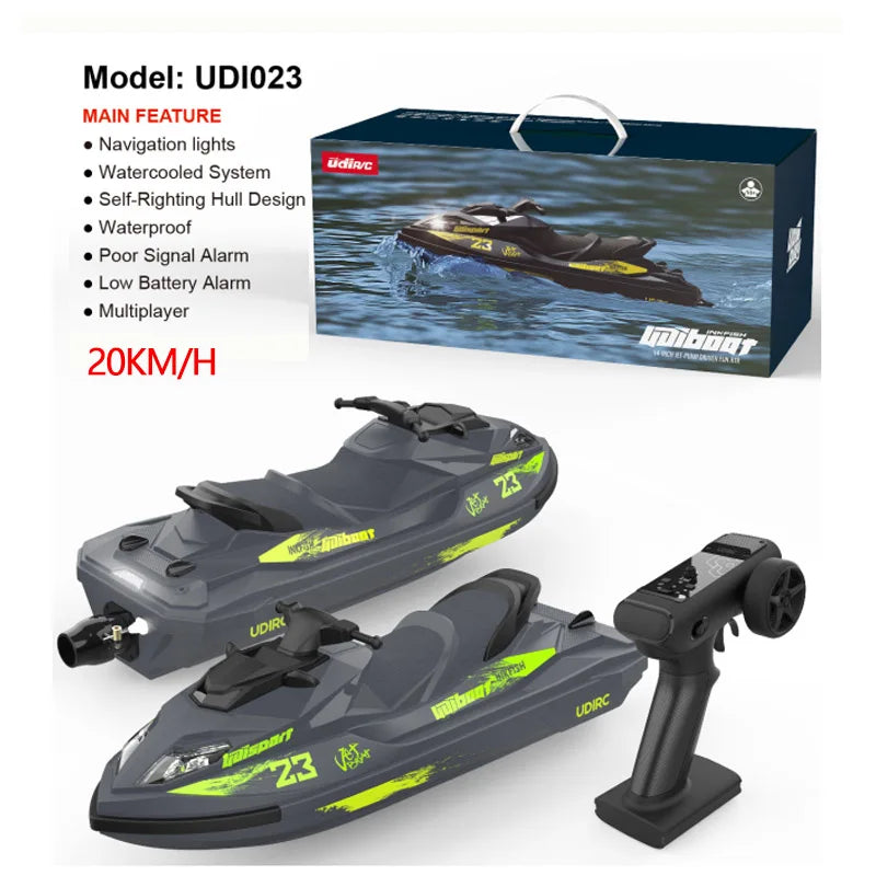 UDI023 RC Speedboat &ndash; Waterproof Self-Righting LED Lights Brushed