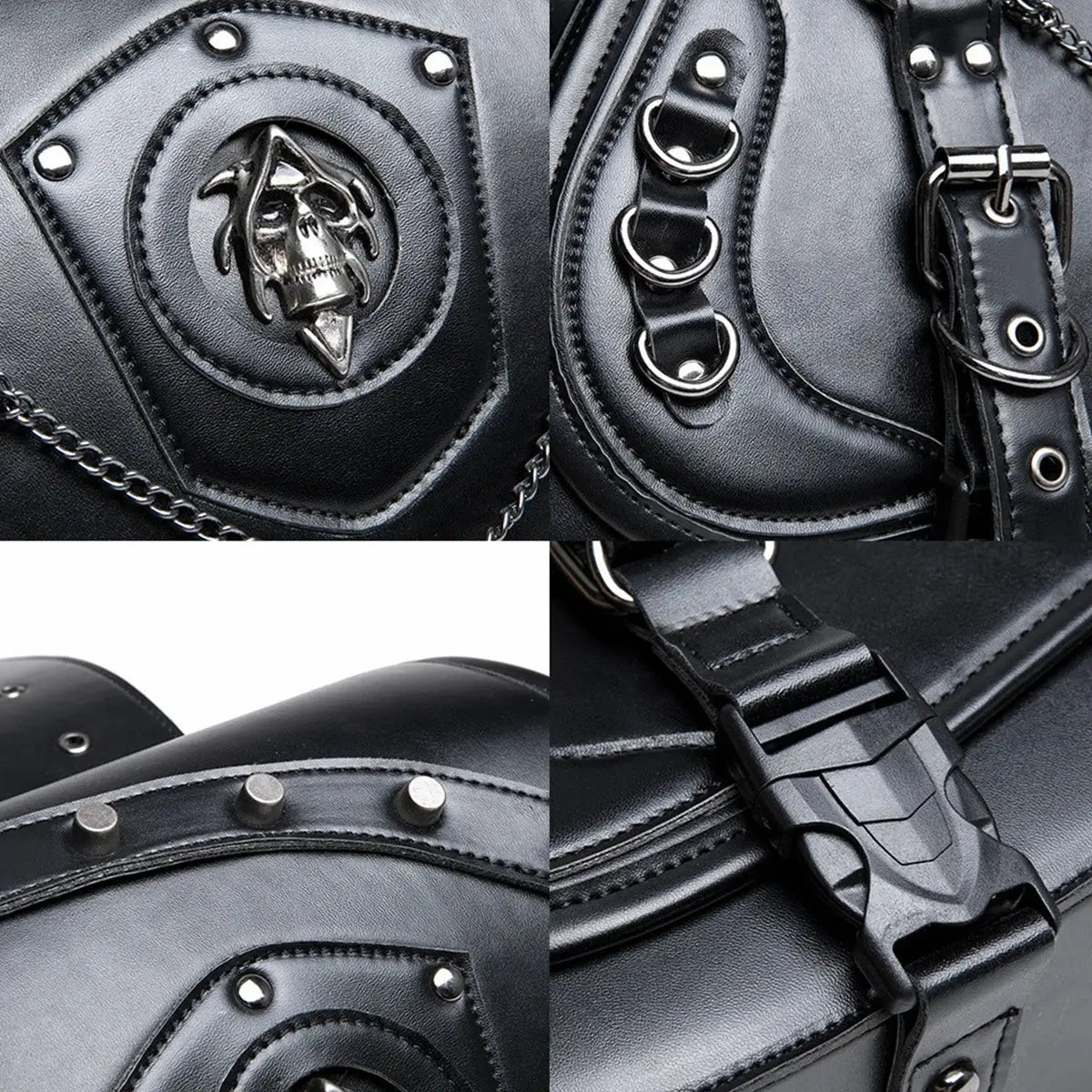 Universal Motorcycle Saddlebag Side Tool Luggage Storage Saddle Bags With Cup Holder and Lock for Harley Honda Suzuki Yamaha by InterCyprus Trading Ltd