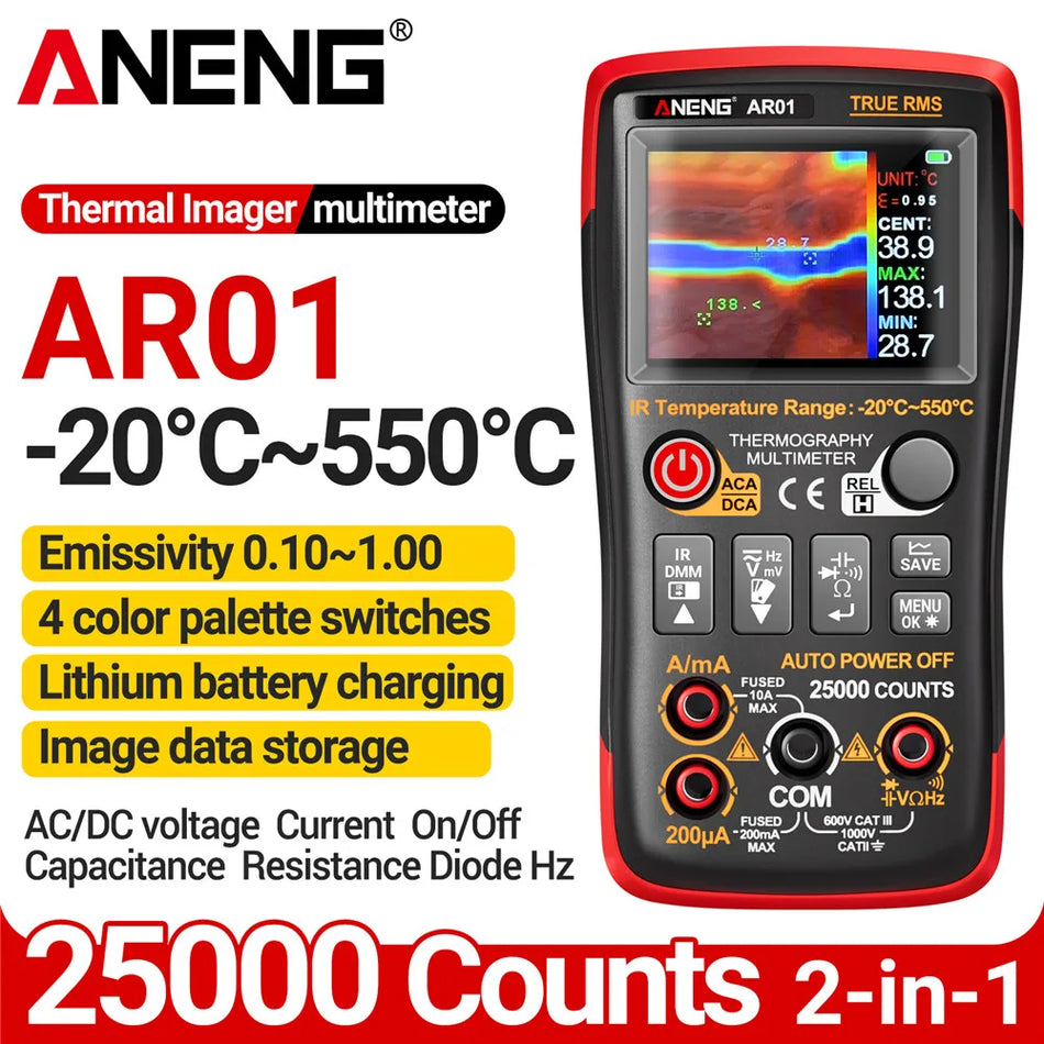 ANENG AR01 Smart Thermal Imager Multimeter, 2-In-1 AC DC Tester