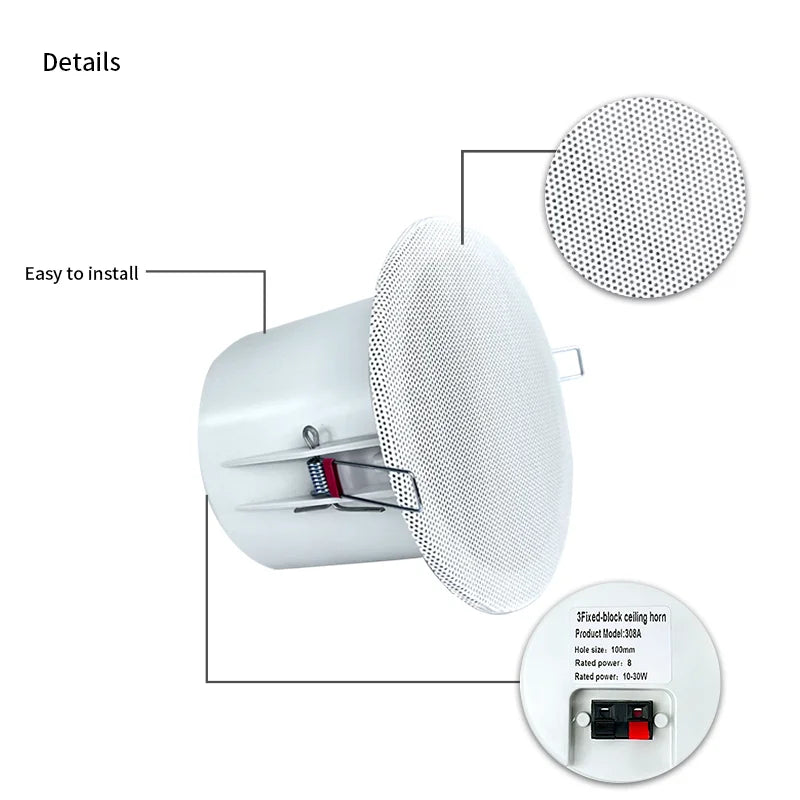 3-Zoll 8 Ohm Deckenlautsprechersystem für Heim-Surround-Sound