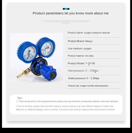 YQY-08 - Shock Proof Oxygen Pressure Reducer and Meter
