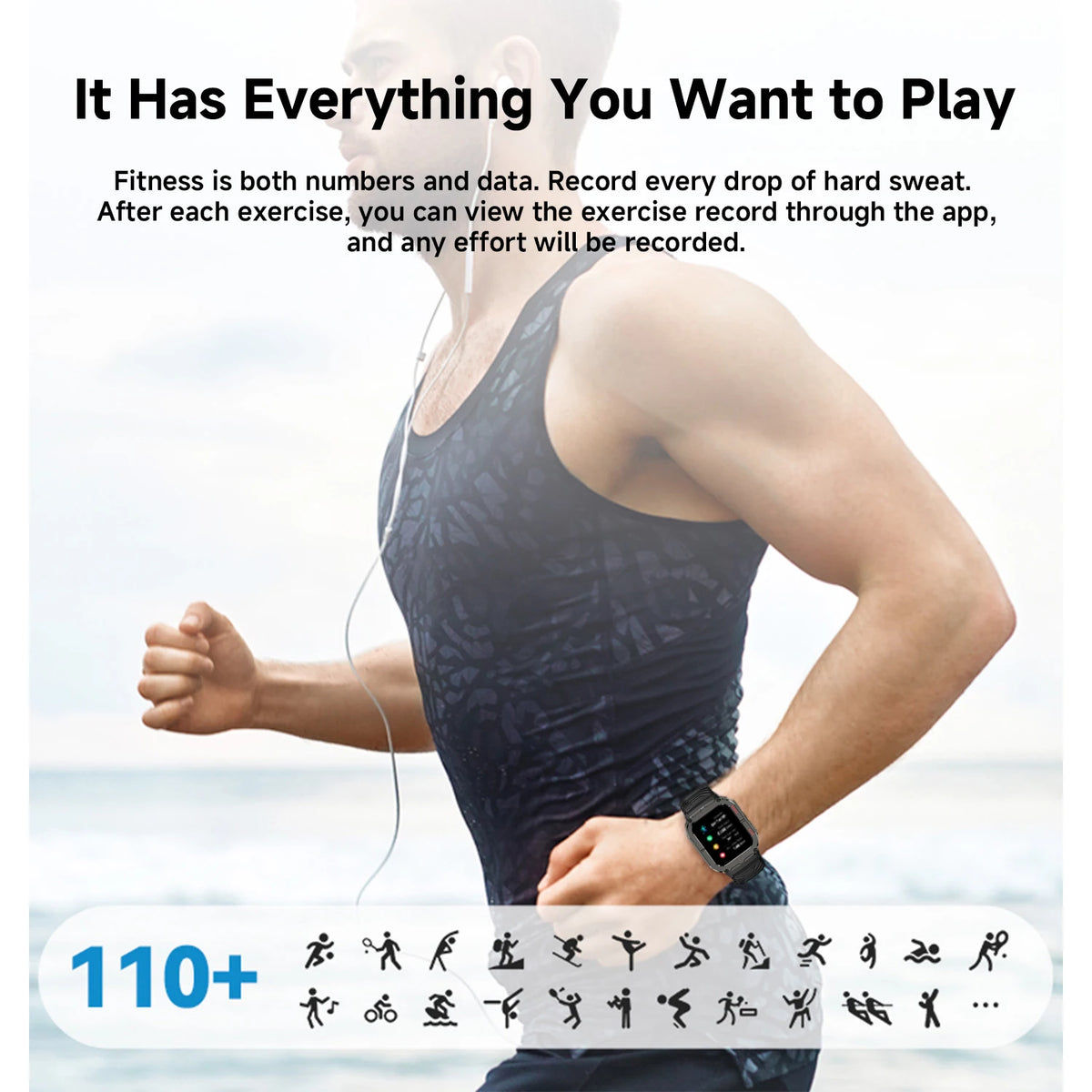 Fashion Smart Watch 1.85In &ndash; Sleep Health Tracker BT Call