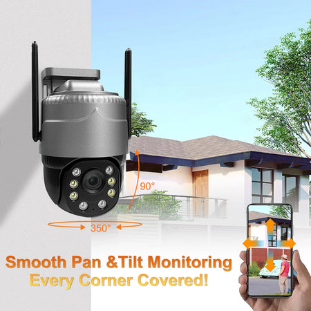 SANSCO 5MP 4G PTZ Camera AI Human Detection Tracking Outdoor 3MP Wireless Night Vision WIFI Surveillance IP Camera V380 PRO