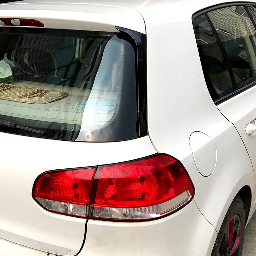 Spoiler Posteriore VW Golf 6 MK6 con Canard in ABS Nero Lucido