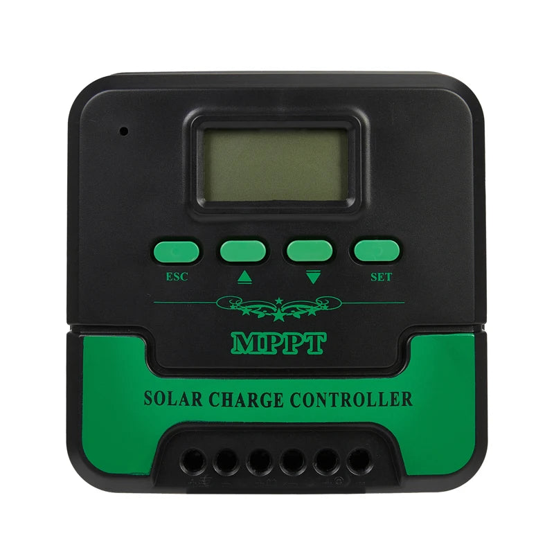 MPPT Solar Charge Controller 12V 24V WiFi LCD &ndash; Dual USB Green Black / 10A WiFi MPPT / 12V 24V Auto