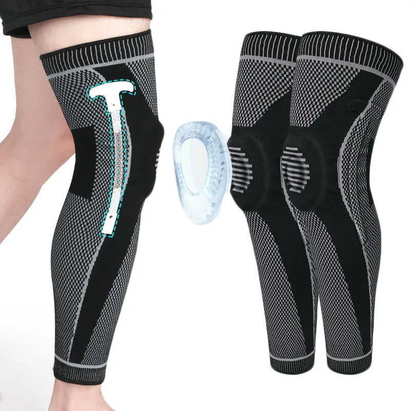 Silicone Spring Knee Brace, Compression Sleeve For Basketball, Running, Cycling