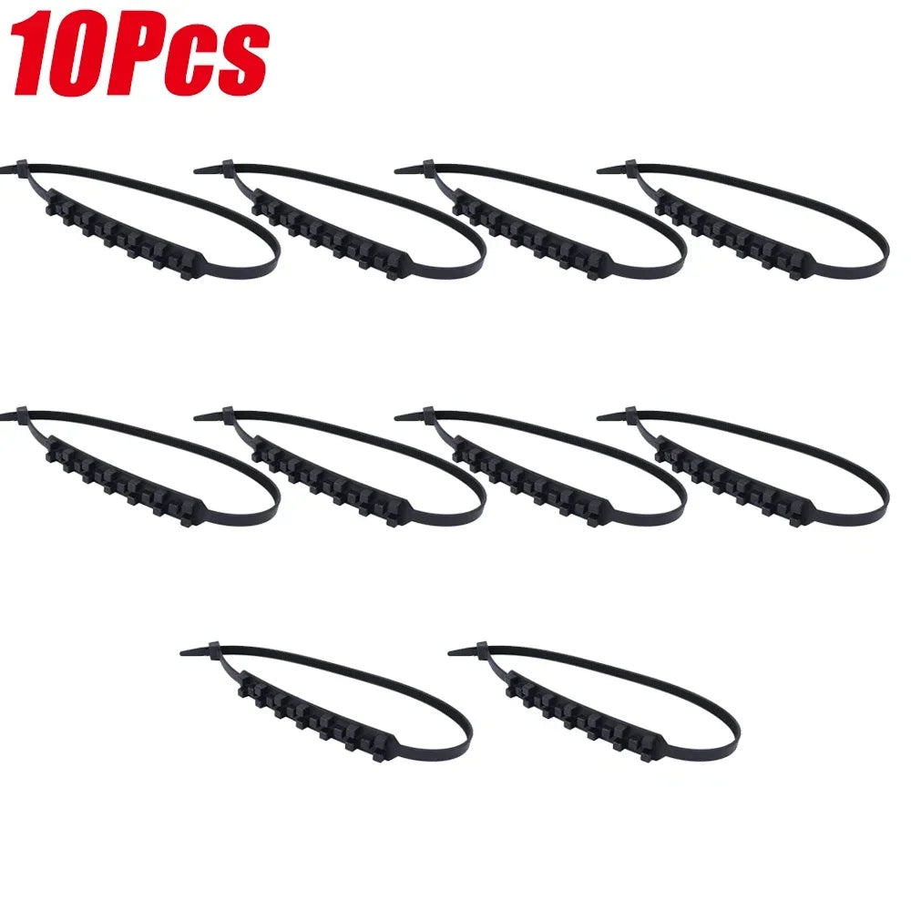 Universal Anti-Slip Emergency Snow Chains &ndash; Winter Traction 10pcs black