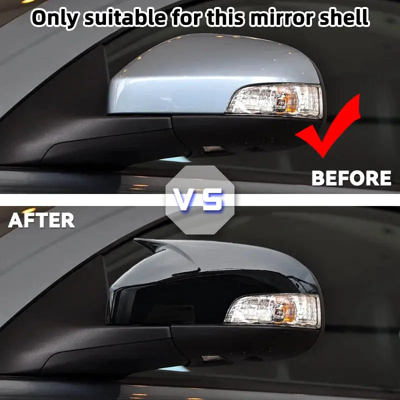2pcs Rearview Mirror Caps Cover Glossy Black Sticking For Volvo C30 C70 S40 S60 V40 V50 V70 2008- 2010 by InterCyprus Trading Ltd