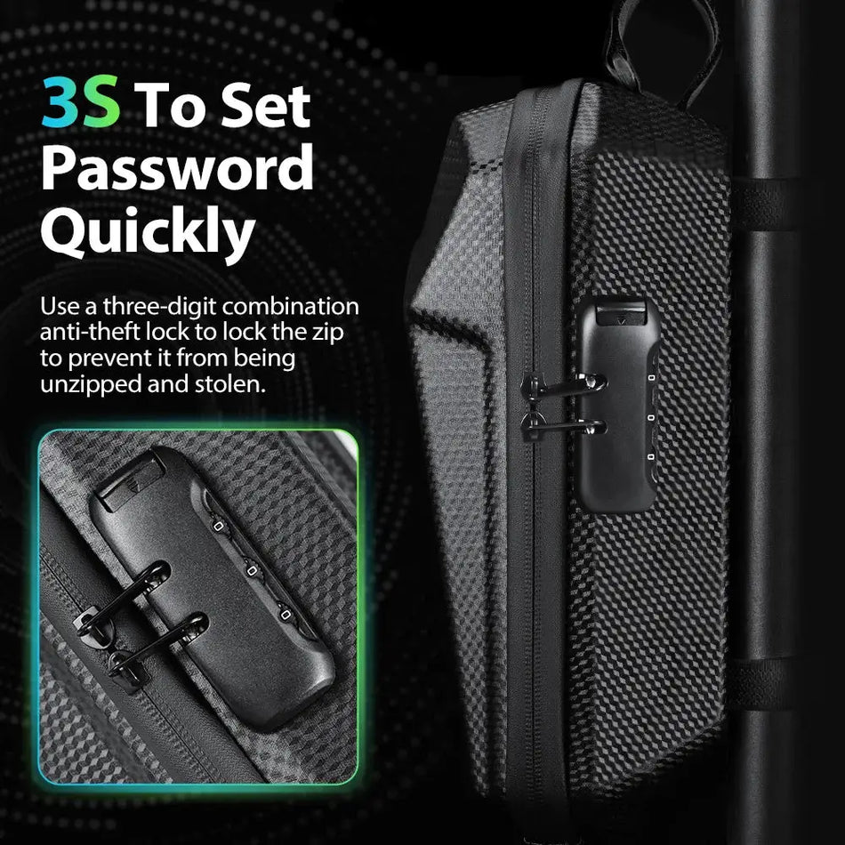 Waterproof Hard Shell Scooter Bag With Password Lock 3L 5L by InterCyprus Trading Ltd