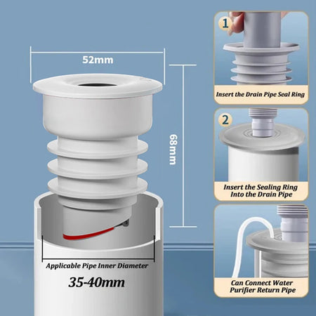 Silicone Sewer Seal Ring 35-40mm white