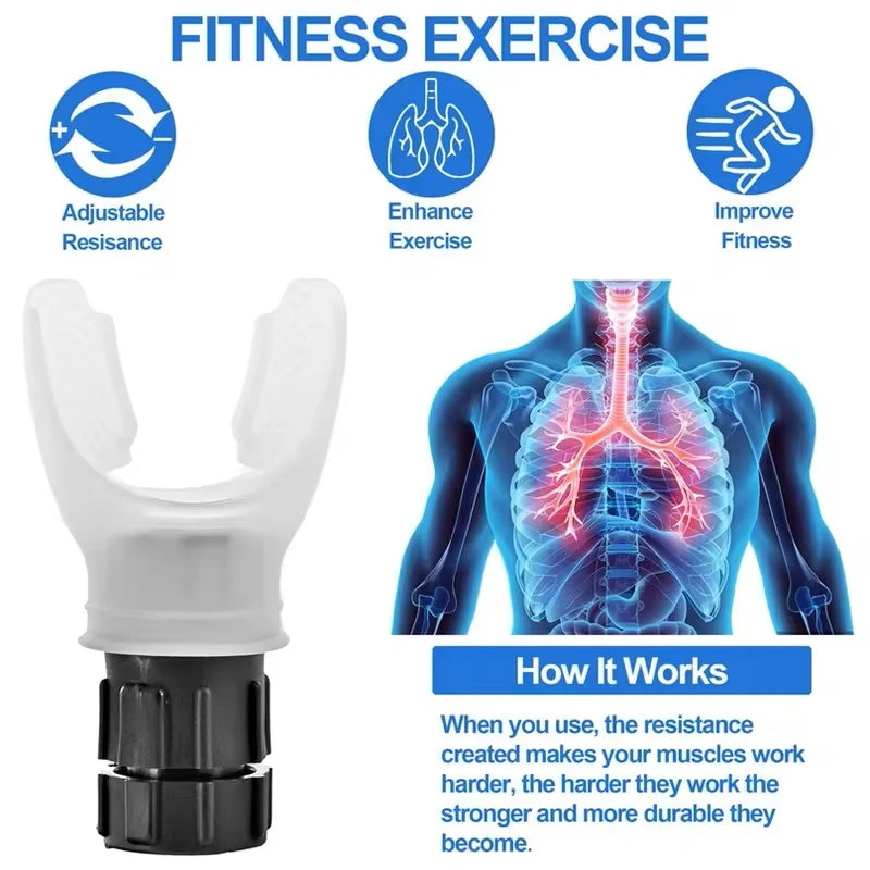 Breathing Trainer Mouthpiece - Adjustable Deep Respiratory
