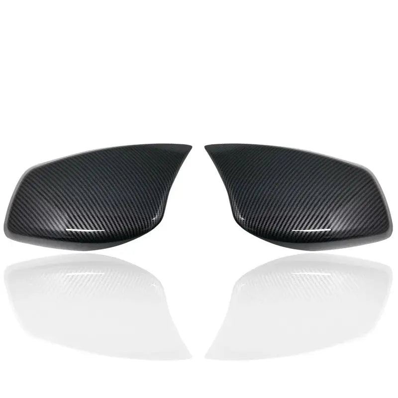 Mirror lamp cover Glossy black Carbon Fiber texture ABS plastic suitable for BMW 5 Series E60 E61 E63 E64 2004-2007 models by InterCyprus Trading Ltd
