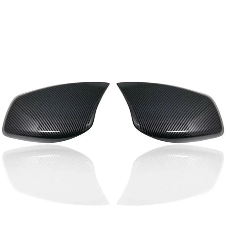 Mirror lamp cover Glossy black Carbon Fiber texture ABS plastic suitable for BMW 5 Series E60 E61 E63 E64 2004-2007 models by InterCyprus Trading Ltd