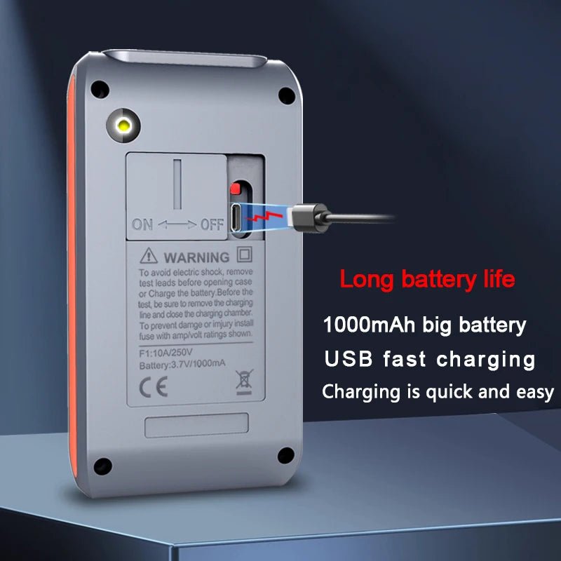 New 9999 Counts USB Charge Digital Multimetro &ndash; True RMS Auto Range Testing