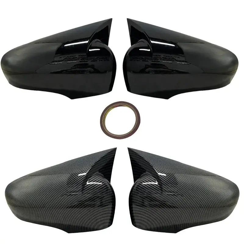 New Bat Style High Quality ABS Plastic 2 Pcs Mirror Covers Caps RearView Mirror Case Gloss Black For Renault Clio 4 2012 - 2019 by InterCyprus Trading Ltd