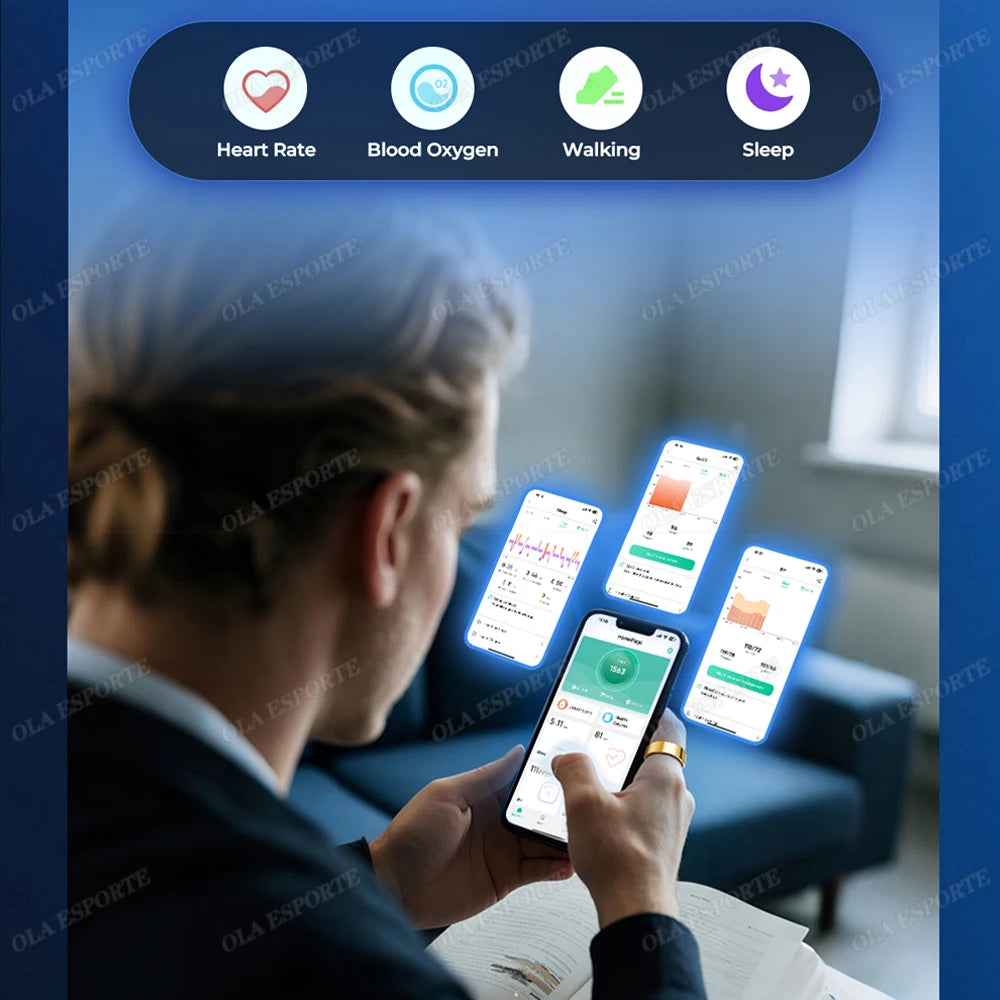 For Xiaomi Smart Ring - Bluetooth Heart Rate &amp; Blood Oxygen Monitor