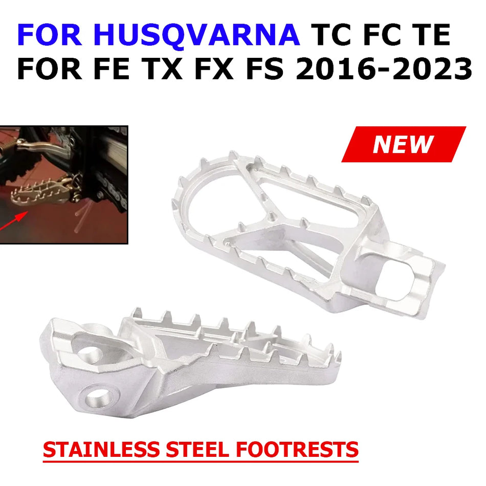 Husqvarna TX125 Voorste Voetsteunen, Roestvrijstalen Motorfiets Voetsteunen Voor Duurzame Grip