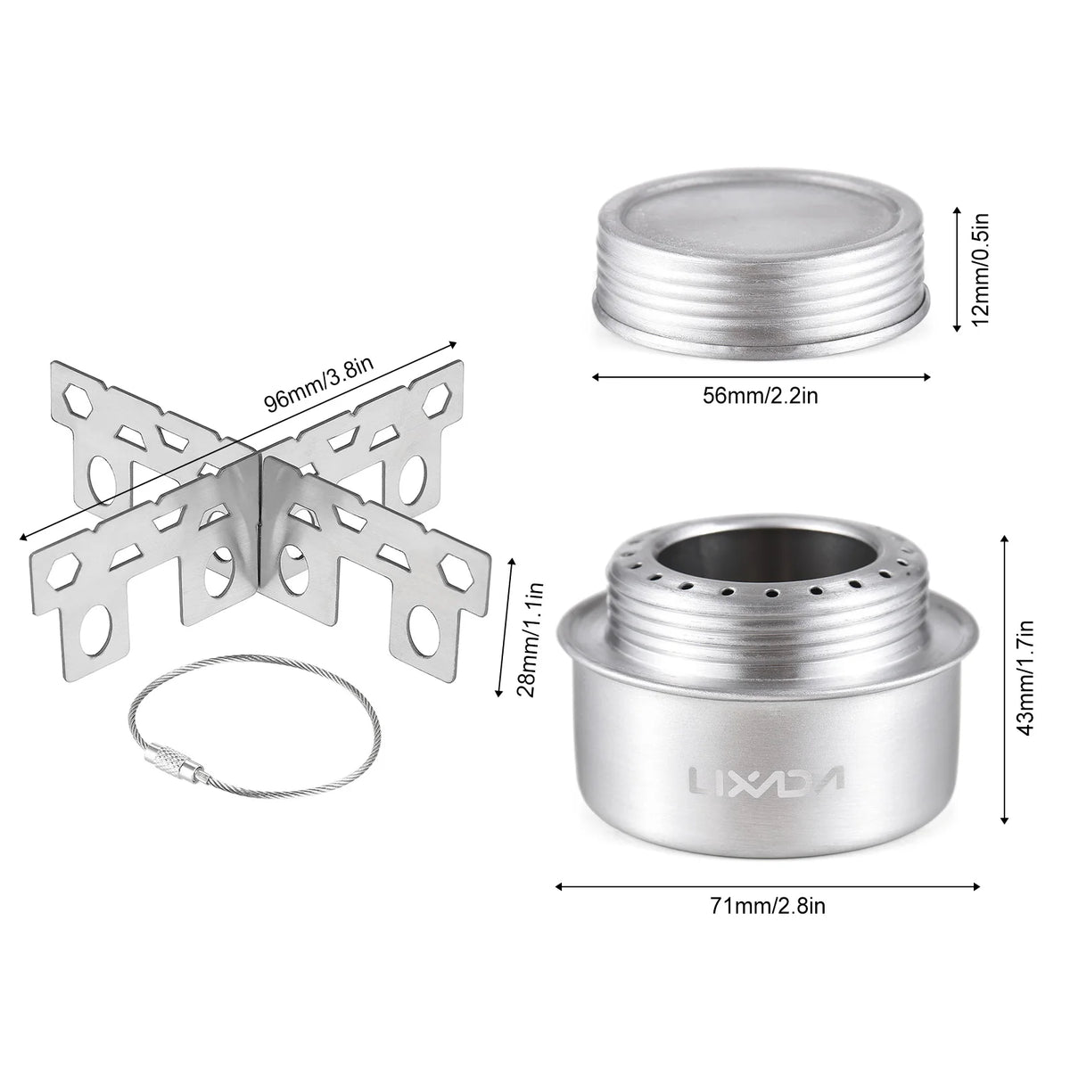 Portable Mini Aluminum Alloy Alcohol Stove &ndash; Ultra Compact Type1 / CHINA