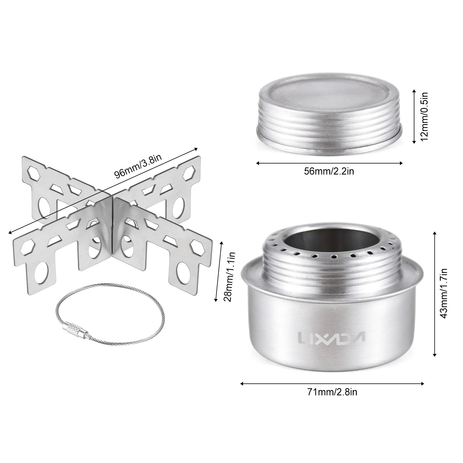 Portable Mini Aluminum Alloy Alcohol Stove &ndash; Ultra Compact Type1 / CHINA
