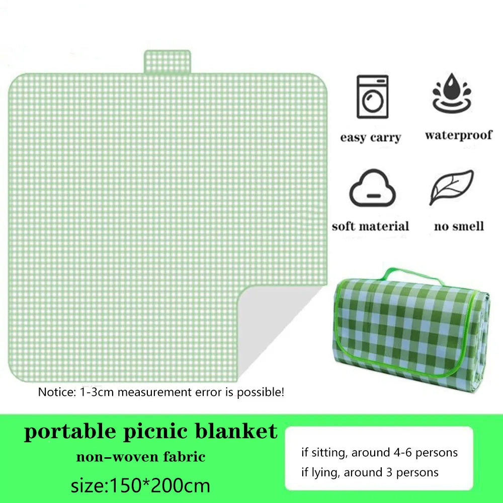 Foldable Picnic Mat &ndash; Moisture-Proof and Waterproof Design green-150x200cm