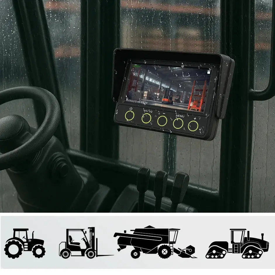 7-tolline auto DVR monitor 2CH AHD veekindel tagurdamiskaamera