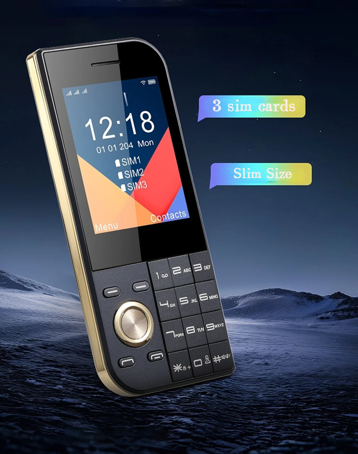 Ultra Slim Pocket Phone &ndash; Triple SIM SOS Big Screen
