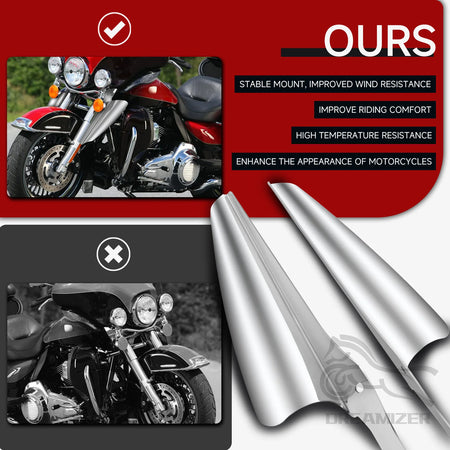 Chrome Fork Front Wind Deflector &ndash; Durable Chrome Finish