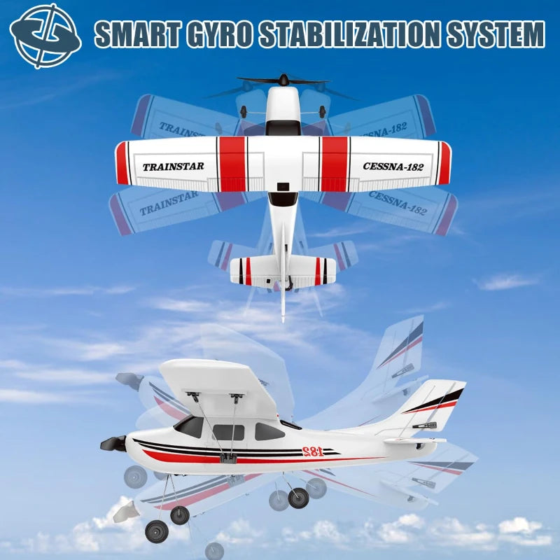 Cessna-182 RC Airplane - 2.4GHz Beginner-Friendly Glider with Aerobatic Features
