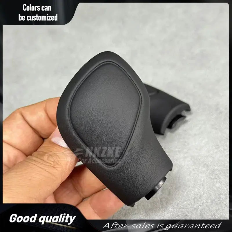 Original leather Chrome Matt With Leather Shift Knob Gear Side Cover DSG For VW Golf 6 7 R GTI Passat B7 B8 CC R20 by InterCyprus Trading Ltd