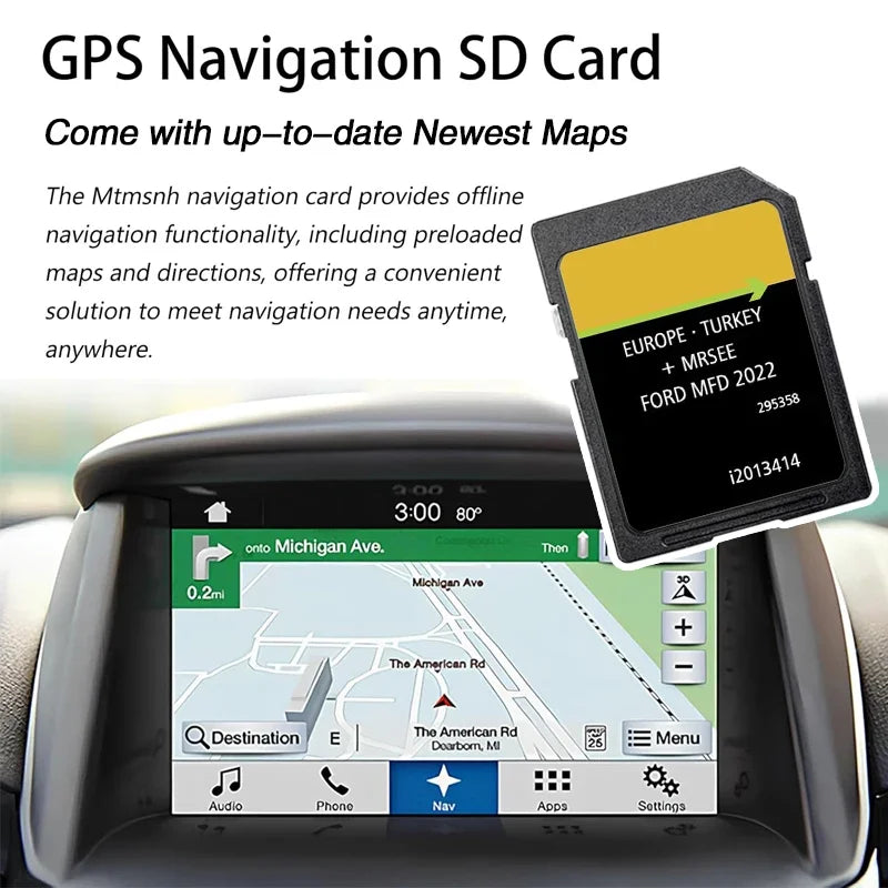 Navigation SD Card Europe Ford MFD V10 2022 &ndash; European Maps