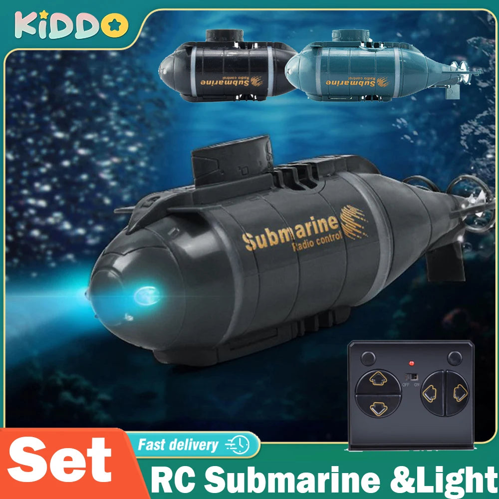 Remote Control Mini Electric Submarine with Diving Features for Kids