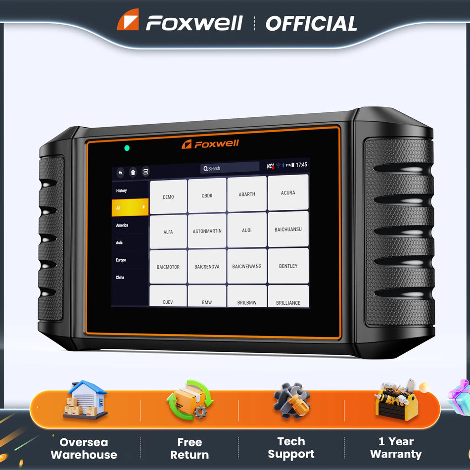 FOXWELL NT726 Scanner OBD2 Bidirezionale per Tutti i Sistemi Strumento Diagnostico Auto con Schermo Touch da 5.5 Pollici e Aggiornamenti a Vita