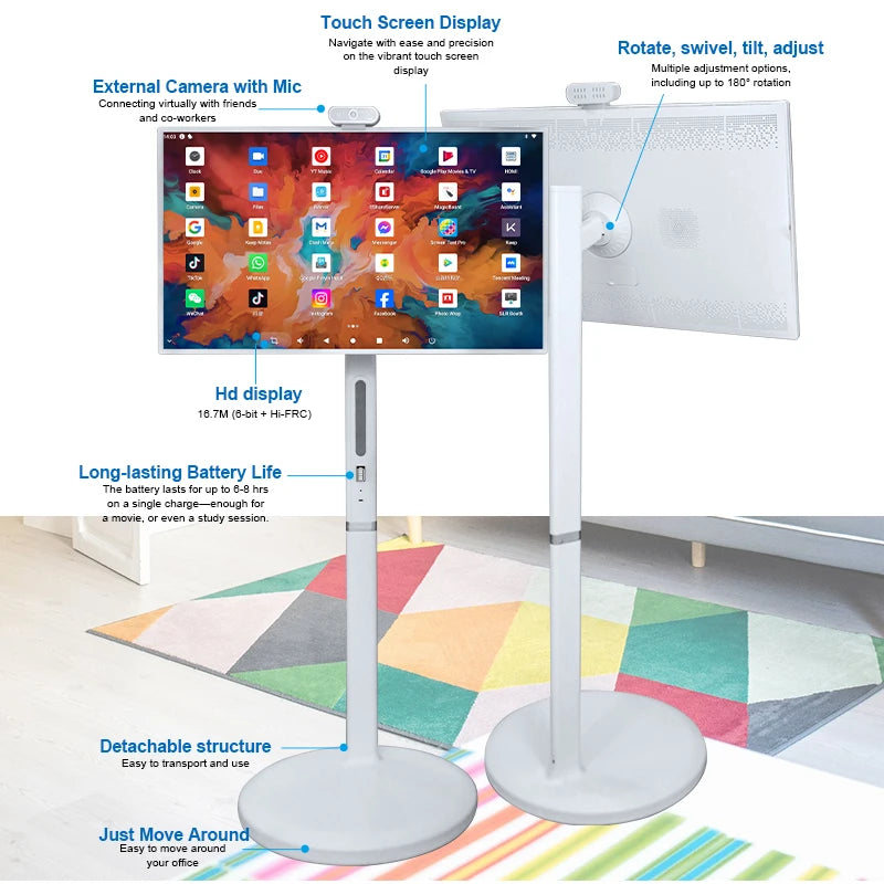 Langaton Älykäs 32 Tuuman Kosketusnäyttömonitori 1080P Android