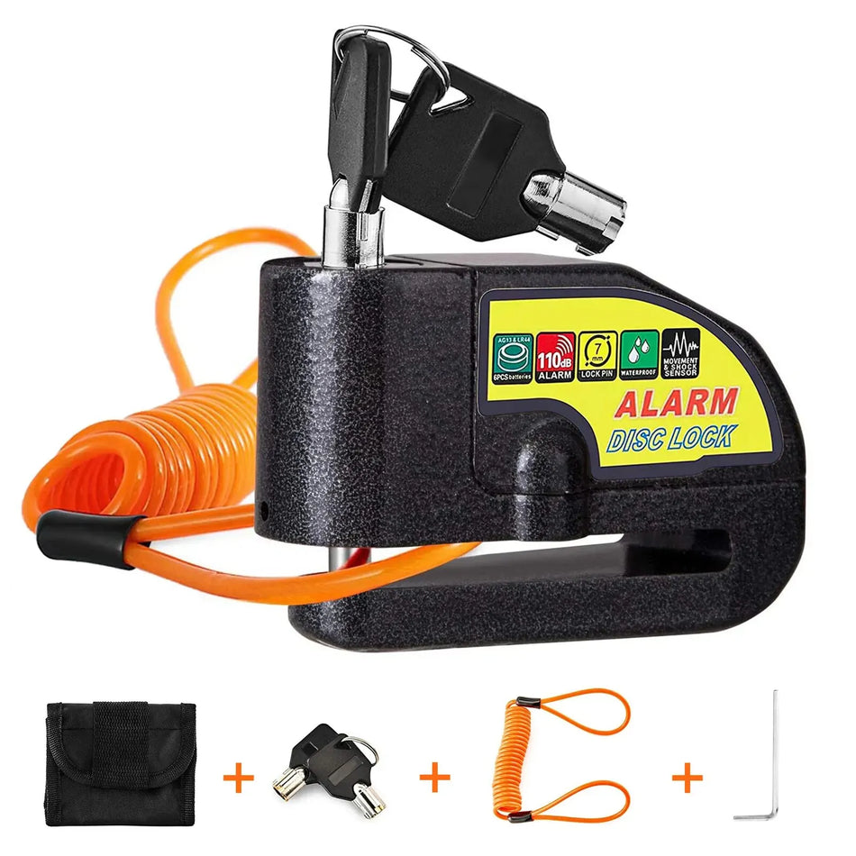 Συναγερμός Δίσκου Κλειδαριά για Μοτοσυκλέτα και Ποδήλατο με 110dB Δυνατό Αντικλοπικό Σύστημα