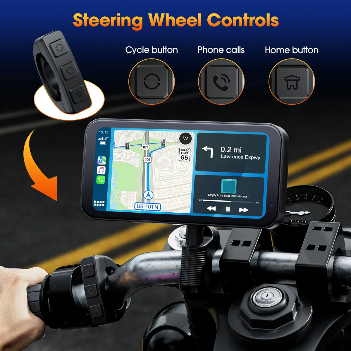 TOTNG 6.25 Inch Portable Smart Display &ndash; IP67 Waterproof Navigation with Dual Bluetooth