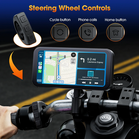 TOTNG 6.25 Inch Portable Smart Display &ndash; IP67 Waterproof Navigation with Dual Bluetooth