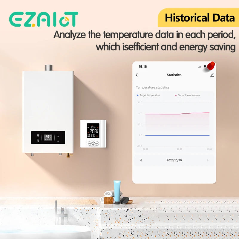 Tuya WiFi Smart Thermostat &ndash; Battery Powered Boiler Control