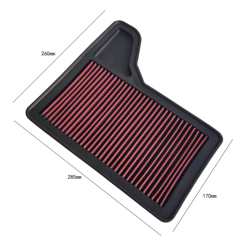 Filtro dell'aria per Ford Mustang 2014-2018 GT 5.0L ad alta portata in tessuto non tessuto, adattamento diretto